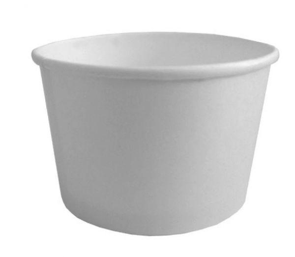 Контейнер паперовий суповий 470 мл d-110 мм h-68 мм 2PE БІЛИЙ