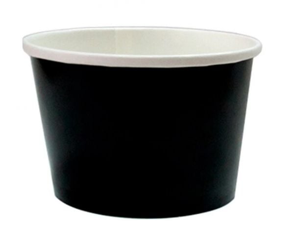 Контейнер паперовий суповий 470 мл d-110 мм h-68 мм 2PE ЧОРНИЙ/БІЛИЙ