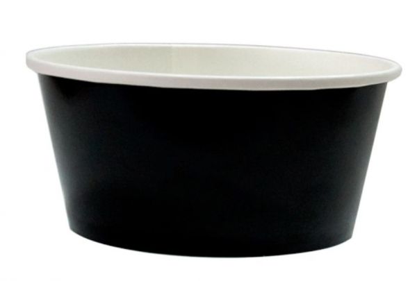 Контейнер паперовий для салату 750 мл d-145 мм h-67 мм 2РЕ ЧОРНИЙ/БІЛИЙ