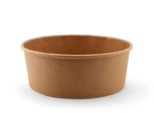 Контейнер паперовий для салату 1000 мл d-187 мм h-53 мм КРАФТ