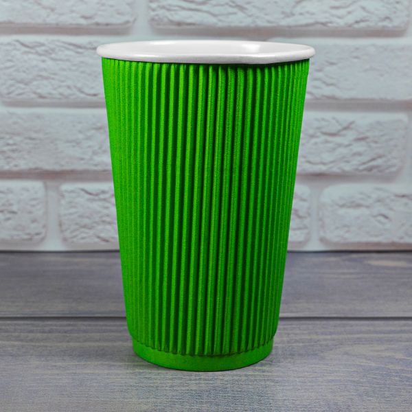 Гофростакан 500 мл зелений
