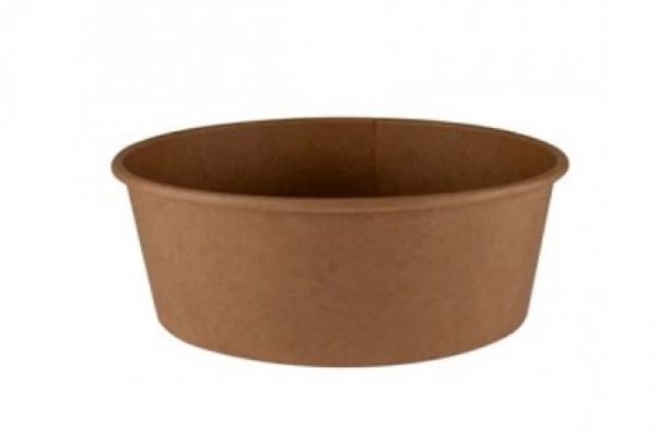 Контейнер паперовий для салату 550 мл d-142 мм h-53 мм КРАФТ