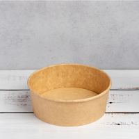 Контейнер паперовий для салату 550 мл d-142 мм h-53 мм КРАФТ