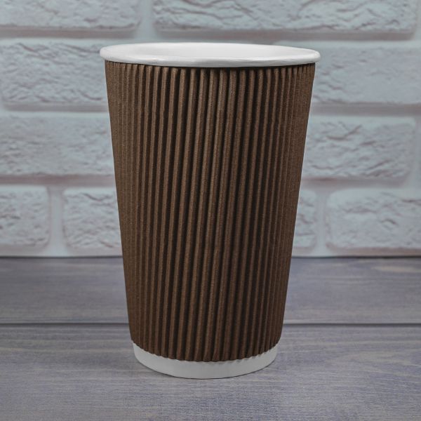 Гофростакан 500 мл коричневий