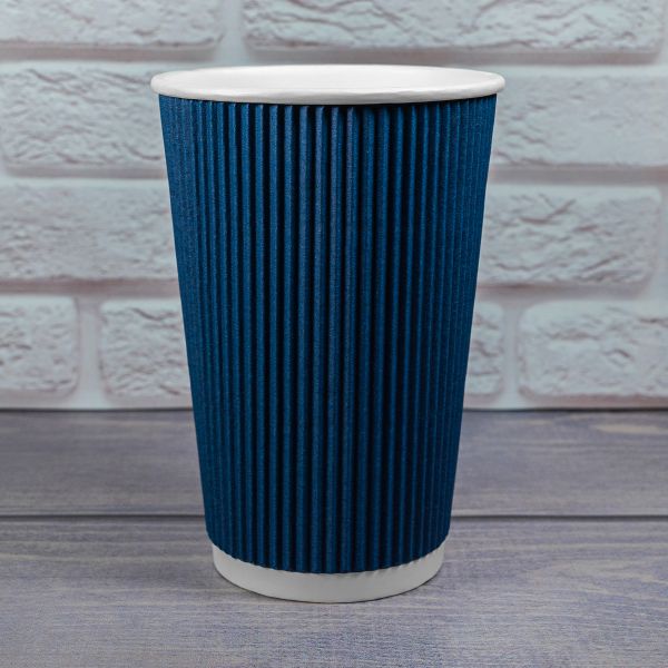 Гофростакан 500 мл синій