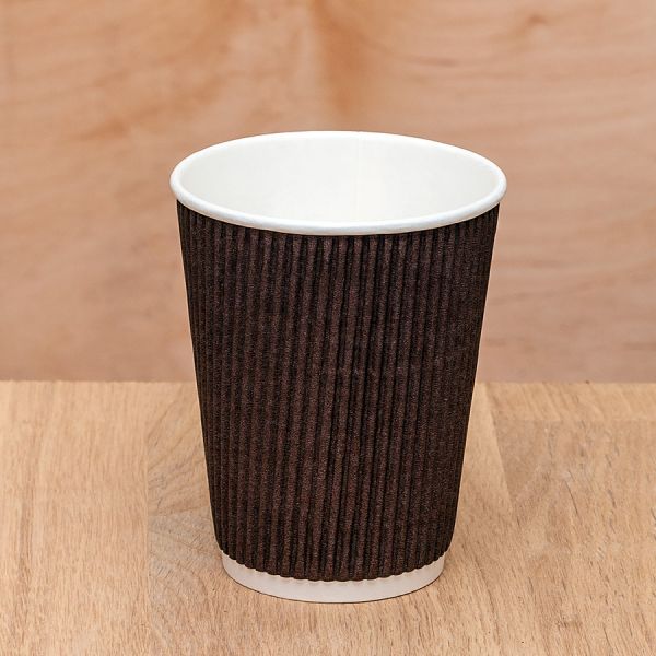 Гофростакан 400 мл коричневий