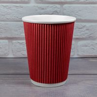 Гофростакан 400 мл червоний