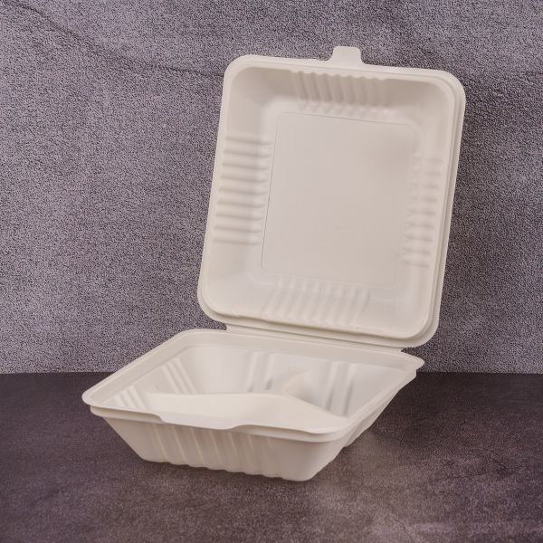 Ланч-бокс трисекційний БІО 211*195*70 мм з кукурудзяного крохмалю