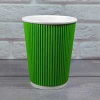 Гофростакан 400 мл зелений
