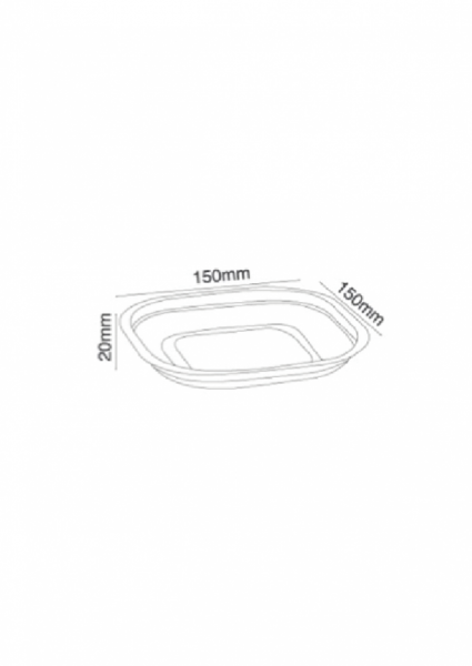 Кришка квадратна на салатницю 900 мл з PSM