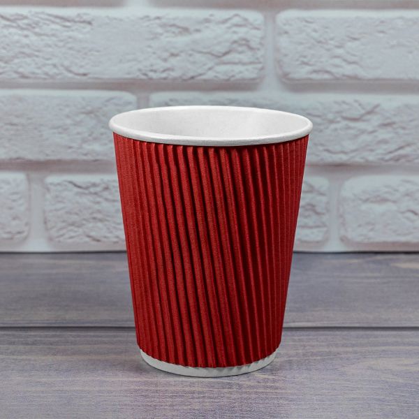Гофростакан 250 мл червоний