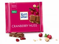 Шоколад RITTER SPORT Cranberry Nuss Молочний з клюквою та фундуком 100 г