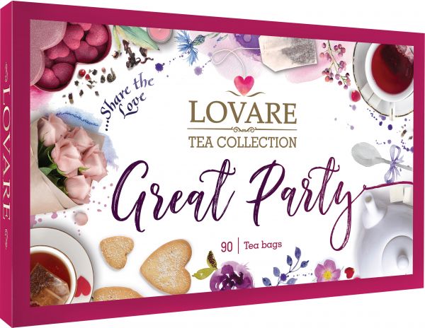 Чай пакетований LOVARE Great Party 18 видів * 5 шт
