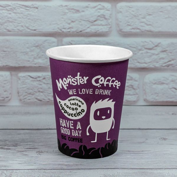 Стакан паперовий 250 мл MONSTER COFFEE