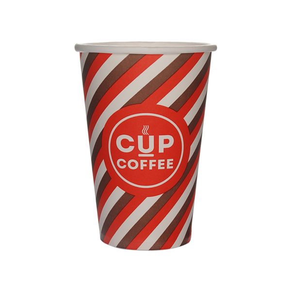 Стакан паперовий 340 мл CUP COFFEE BROWN