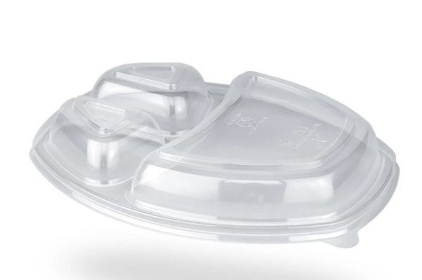 Кришка прозора до контейнера 3-х секційного 257*202*35 мм РР 70 шт