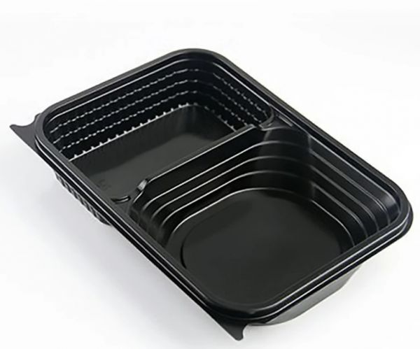 Контейнер для бургера та картоплі фрі РР 230*180*80 мм ЧОРНИЙ