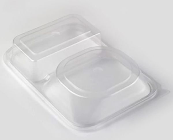 Контейнер для бургера та картоплі фрі РР 230*180*80 мм ЧОРНИЙ