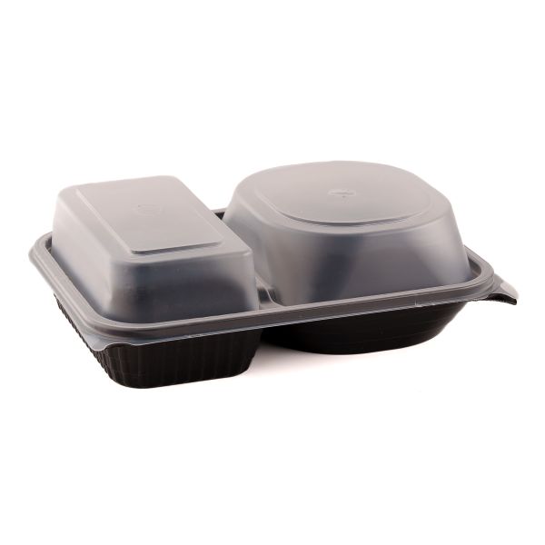 Контейнер для бургера та картоплі фрі РР 230*180*80 мм ЧОРНИЙ