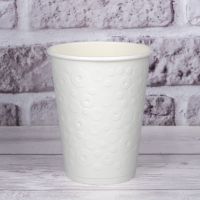 Стакан паперовий двошаровий з тисненням Bubbles White 400 мл