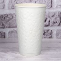 Стакан паперовий двошаровий з тисненням Bubbles White 500 мл