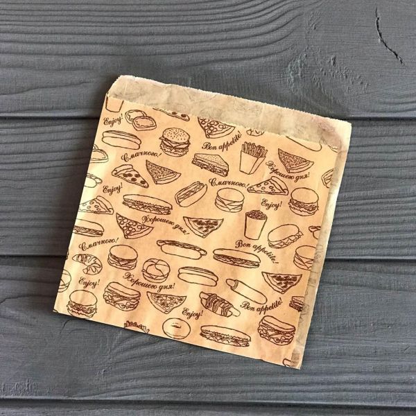 Упаковка для бургерів та гамбургерів 140*140мм 40г/м2 100 шт 