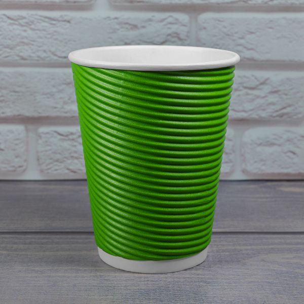 Гофростакан Ripple Spiral 400 мл Green