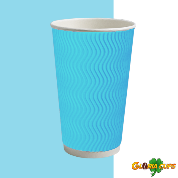 Гофростакан Ripple 500 мл блакитний