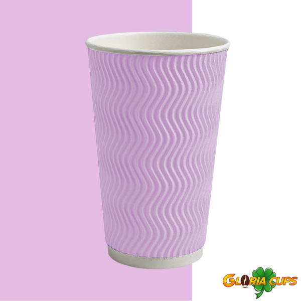 Гофростакан Ripple 500 мл рожевий