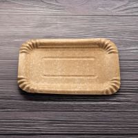 Тарілка паперова ламінована 20*14 см КРАФТ 50 шт