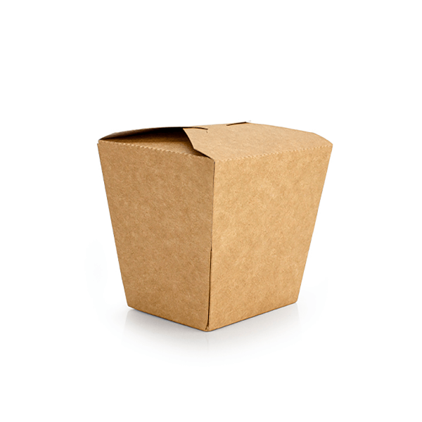 Коробка картонна для локшини (Паста Бокс) 300 мл КРАФТ/БІЛА