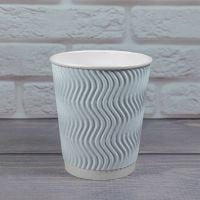 Гофростакан Ripple 270 мл білий