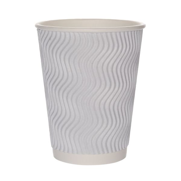Гофростакан Ripple 400 мл білий