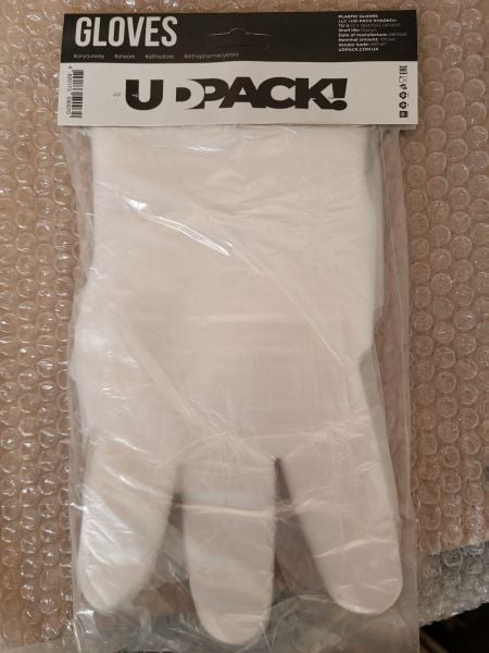 Рукавички разові РЕ 100шт прозорі