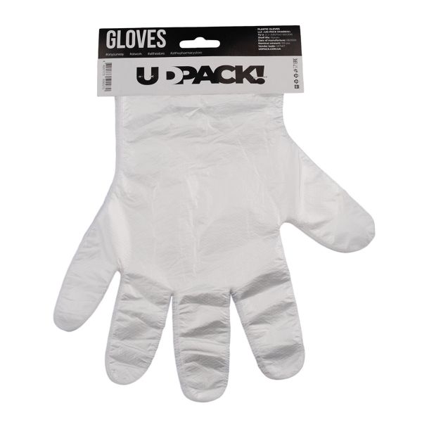 Рукавички разові РЕ 100шт прозорі