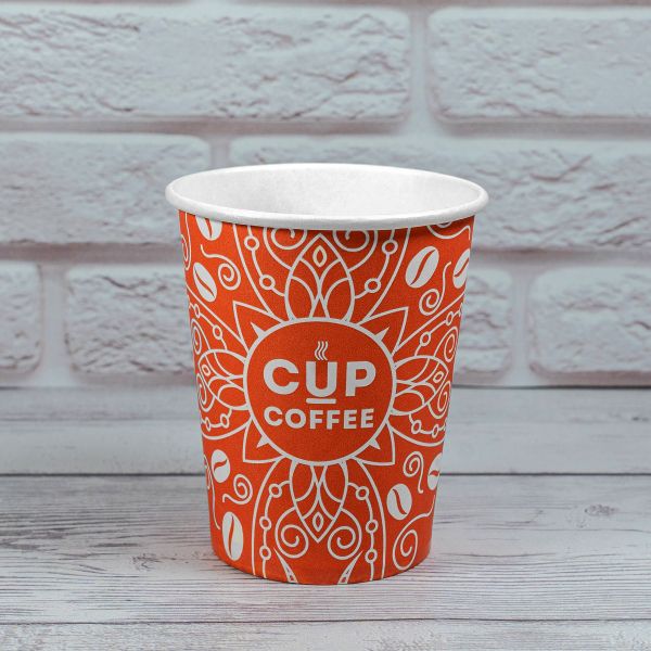 Стакан паперовий 250 мл CUP COFFEE BROWN