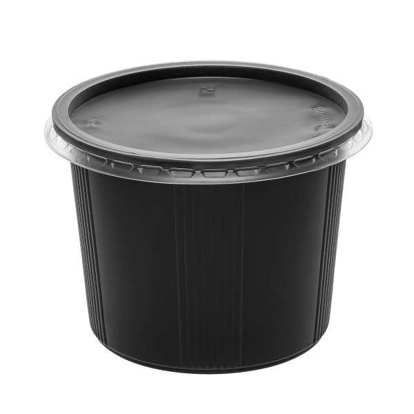 Контейнер РР 500 мл d-110 мм h-83 мм ЧОРНИЙ щільний