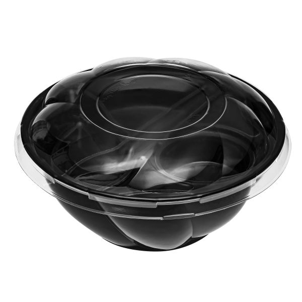 Салатник з кришкою PS 1200 мл d-198 мм h-100 мм ЧОРНИЙ