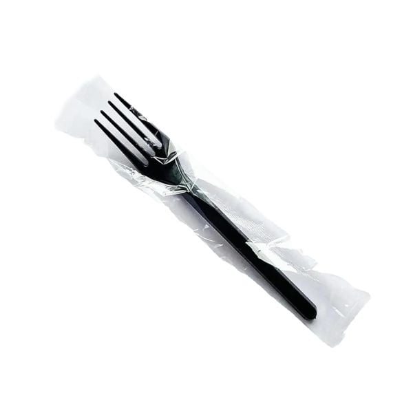 Виделка Bittner 18 см в індивід. упак. ЧОРНА 100 шт