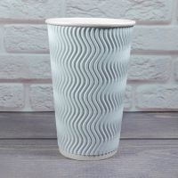 Гофростакан Ripple 500 мл білий