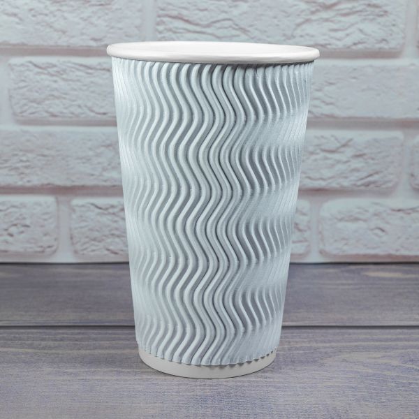 Гофростакан Ripple 500 мл білий