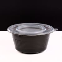 Контейнер з кришкою РР 500 мл d-142 мм h-70 мм ЧОРНИЙ
