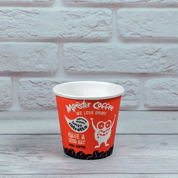 Стакан паперовий 110 мл MONSTER COFFEE