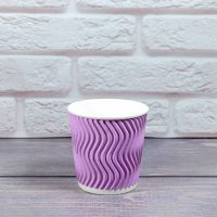 Гофростакан Ripple 110 мл рожевий