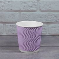 Гофростакан Ripple 180 мл розовый 30 шт