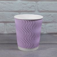 Гофростакан Ripple 270 мл розовый 30 шт