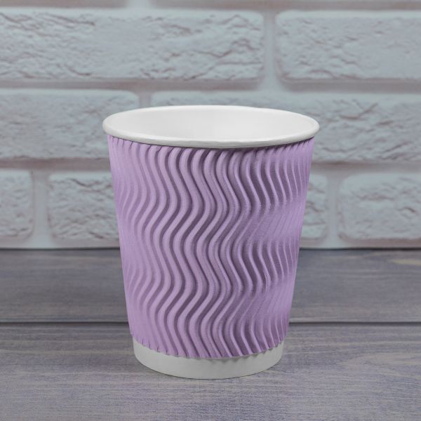 Гофростакан Ripple 270 мл рожевий