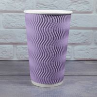 Гофростакан Ripple 500 мл рожевий