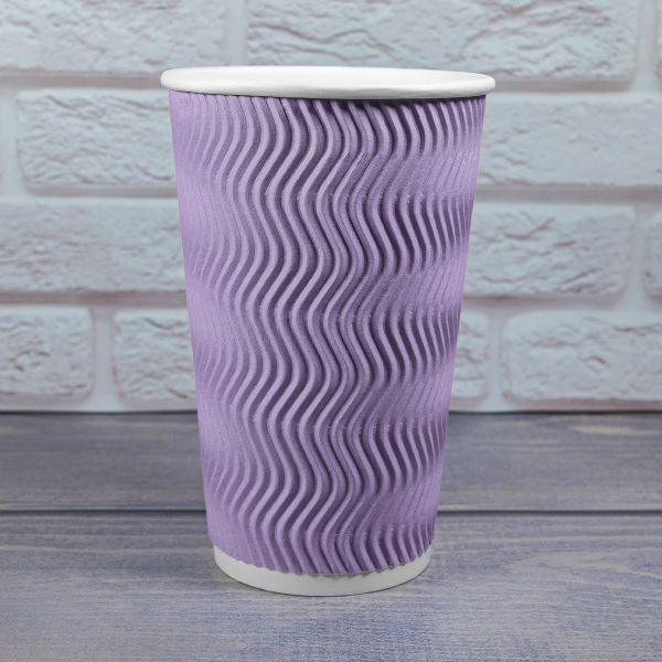 Гофростакан Ripple 500 мл рожевий