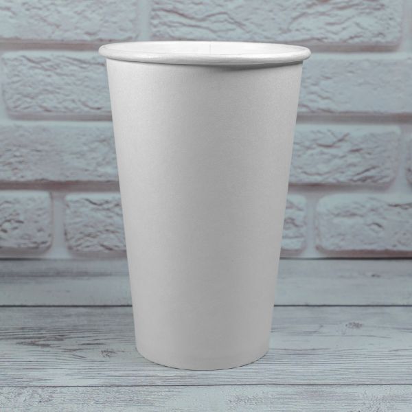 Стакан паперовий 500 мл БІЛИЙ PREMIUM
